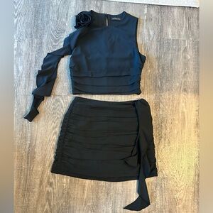 NWT Abercrombie & Fitch Black Skirt Set